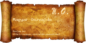 Magyar Oszvalda névjegykártya